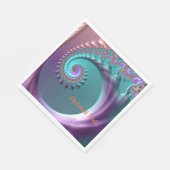 Serviette En Papier Papier Fracté turquoise et pourpre en spirale (Coin)