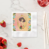 Serviette En Papier Papier français vintage (En situation)