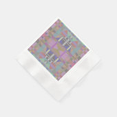 Serviette En Papier Papier géométrique vert violet rose (Coin)