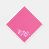 Serviette En Papier Papier - Geraniums à rayures roses (Coin)