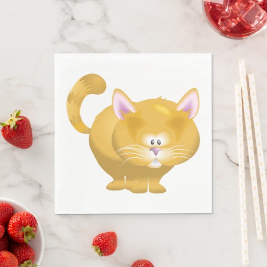 Serviette En Papier Papier Ginger Cat (En situation)
