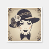 Serviette En Papier Papier Glamor Gatsby Napkin (Devant)