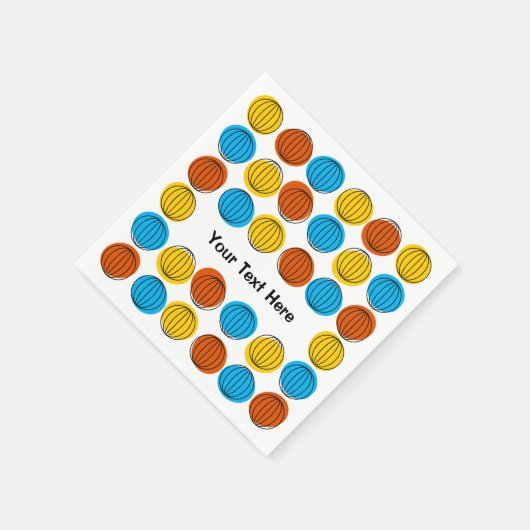 Serviette En Papier Papier Globe Multi Text (Coin)