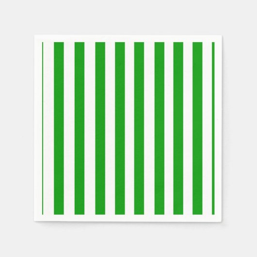 Serviette En Papier Papier, Grille verte et blanche (Devant)