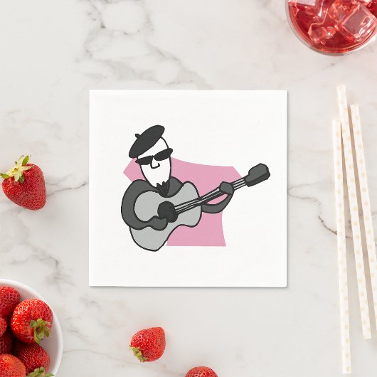 Serviette En Papier Papier guitariste français