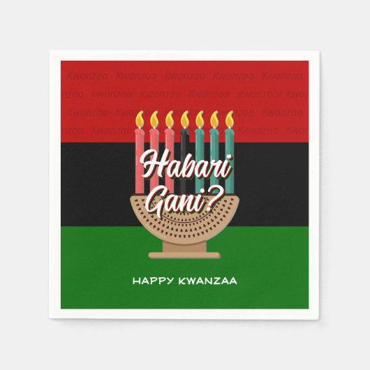 Serviette En Papier Papier HABARI GANI Kwanzaa (Devant)