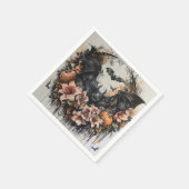 Serviette En Papier Papier Halloween chauves-souris éffrayantes (Coin)