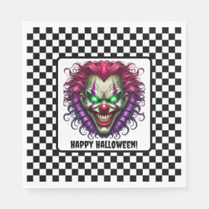Serviette En Papier Papier Halloween Clown Éffrayant amusant Napkin