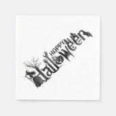 Serviette En Papier Papier Halloween déplaisant (Devant)