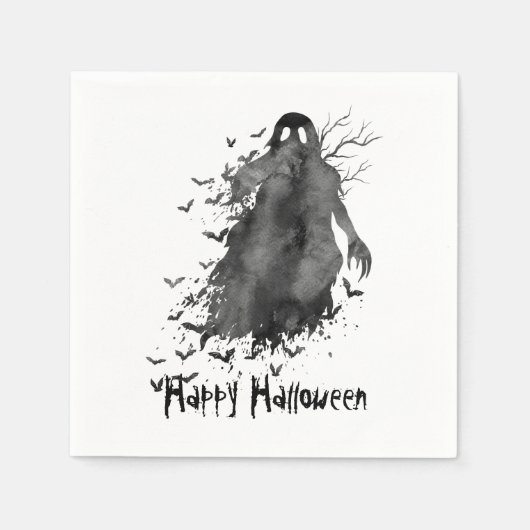 Serviette En Papier Papier Halloween déplaisant Ghost (Devant)
