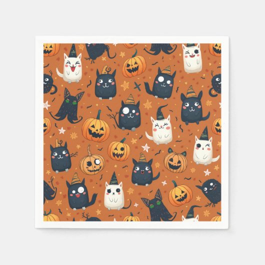 Serviette En Papier Papier Halloween Napkin (Devant)