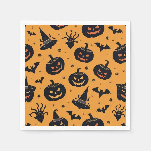 Serviette En Papier Papier Halloween Napkin (Devant)
