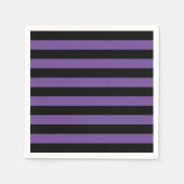 Serviette En Papier Papier Halloween noir violet rayures (Devant)