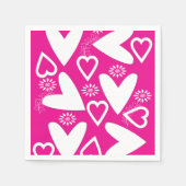 Serviette En Papier Papier Heureuse Sainte-Valentin de serviettes Coeu (Devant)
