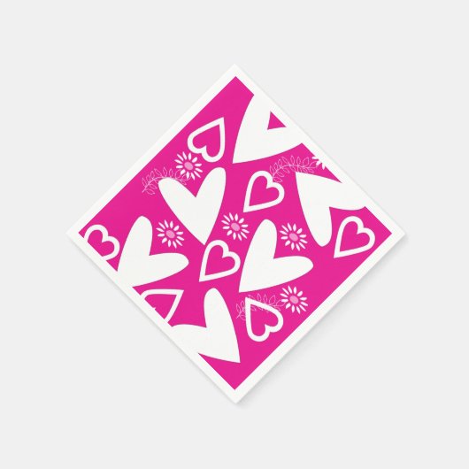 Serviette En Papier Papier Heureuse Sainte-Valentin de serviettes Coeu (Coin)