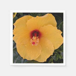 Serviette En Papier Papier Hibiscus jaune Napkin