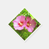 Serviette En Papier Papier Hibiscus rose (Coin)