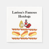 Serviette En Papier Papier, Hotdogs, Ketchup Mustard Food (Devant)