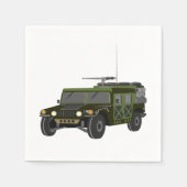 Serviette En Papier Papier Hummer militaire (Devant)