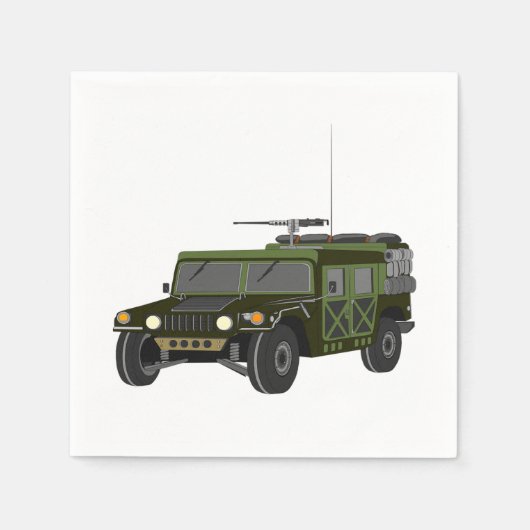 Serviette En Papier Papier Hummer militaire (Devant)