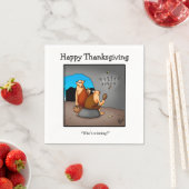 Serviette En Papier Papier Humour Thanksgiving (En situation)