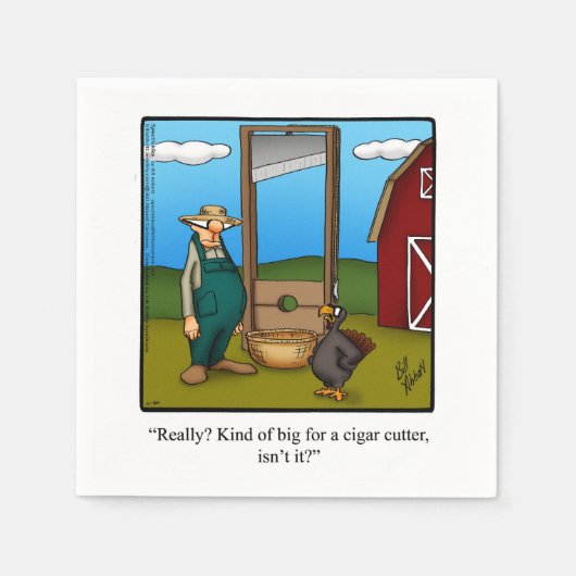 Serviette En Papier Papier Humour Thanksgiving (Devant)