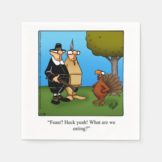 Serviette En Papier Papier Humour Thanksgiving (Devant)