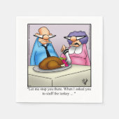 Serviette En Papier Papier Humour Thanksgiving (Devant)