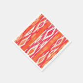 Serviette En Papier Papier Ikat Design Napkins orange et rose (Coin)