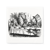 Papier illustration de serviettes Alice au pays de