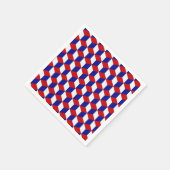 Serviette En Papier Papier - Illustration en rouge, blanc, bleu (Coin)