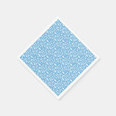 Serviette En Papier Papier imprimé bleu fleuri (Coin)