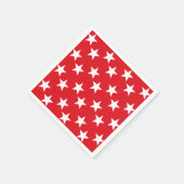 Serviette En Papier Papier imprimé rouge et blanc (Coin)