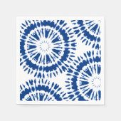 Serviette En Papier Papier Indigo Blue Tie Dye (Devant)