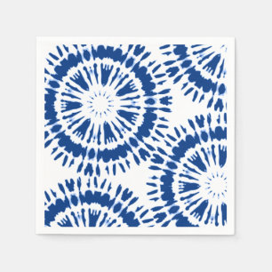 Serviette En Papier Papier Indigo Blue Tie Dye