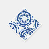 Serviette En Papier Papier Indigo Blue Tie Dye (Coin)