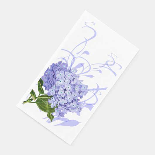 Serviette En Papier Papier Invité serviettes-Hydrangea (Coin)