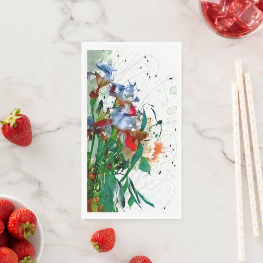 Serviette En Papier Papier Irises (En situation)