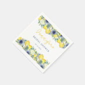 Serviette En Papier Papier jaune clair pour douche de mariée thème cit (Coin)