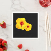 Serviette En Papier Papier jaune Hibiscus (En situation)