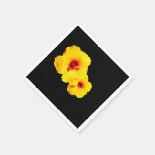 Serviette En Papier Papier jaune Hibiscus (Coin)