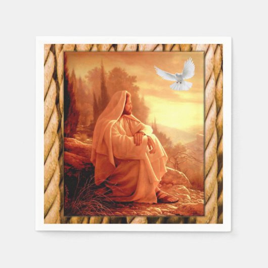 Serviette En Papier Papier Jésus Christ (Devant)