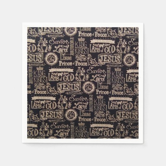 Serviette En Papier Papier "Jésus est le roi des rois" (Devant)