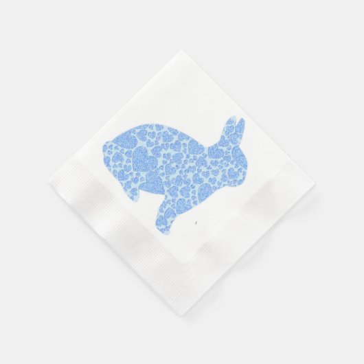 Serviette En Papier Papier jetable lapin bleu serviettes (Coin)
