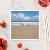 Serviette En Papier Papier Jour Plage Napkin (En situation)