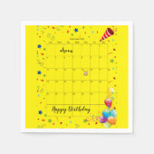 Serviette En Papier Papier, Joyeux anniversaire Septembre 2022 (Devant)