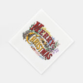 Serviette En Papier Papier Joyeux Noël (Coin)