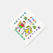 Serviette En Papier Papier, Jumeaux Joyeux Anniversaire (Coin)