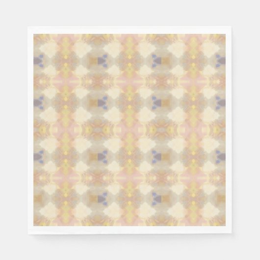 Serviette En Papier Papier Kaleidoscope Pastel doux (Devant)