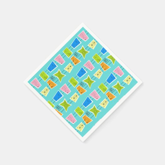 Serviette En Papier Papier kitsch rétro atomique Napkin (Coin)